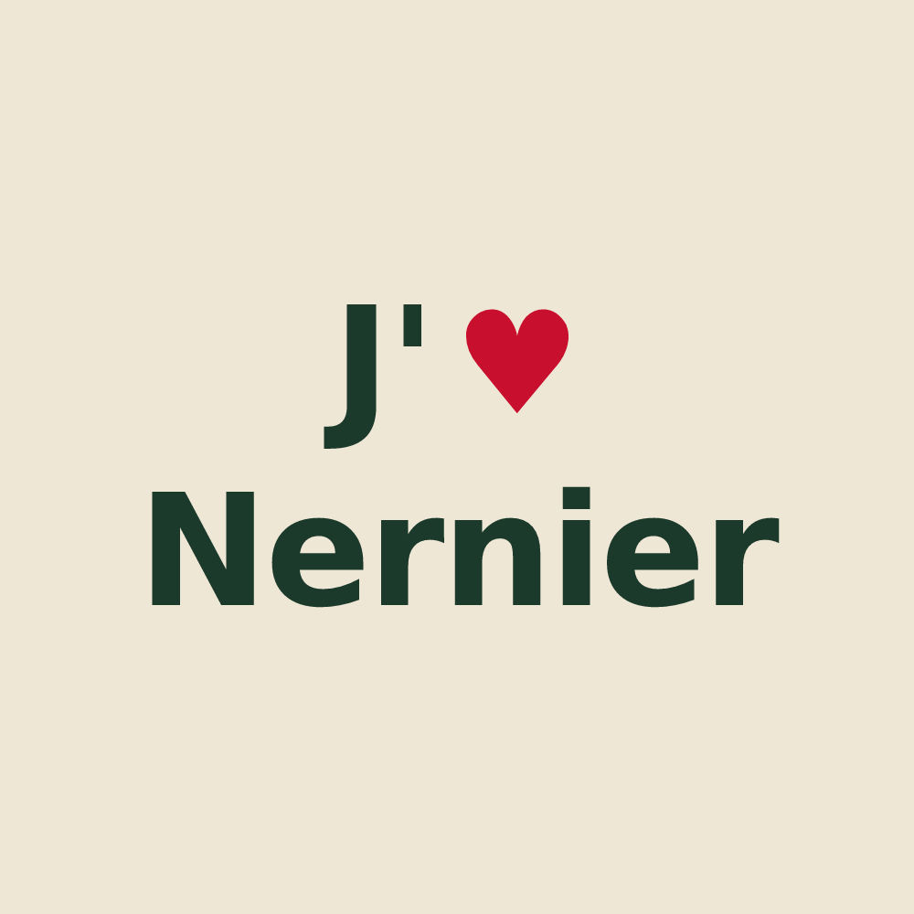 Tote bag personnalisé Nernier — design J'aime Nernier