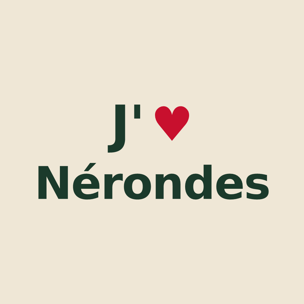 Tote bag personnalisé Nérondes — design J'aime Nérondes