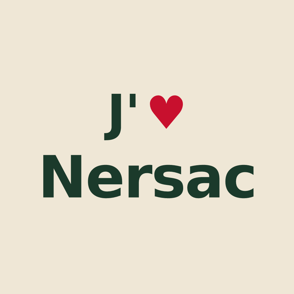 Tote bag personnalisé Nersac — design J'aime Nersac