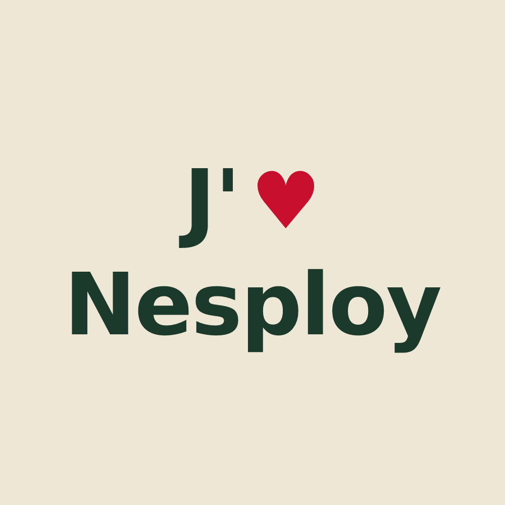 Tote bag personnalisé Nesploy — design J'aime Nesploy