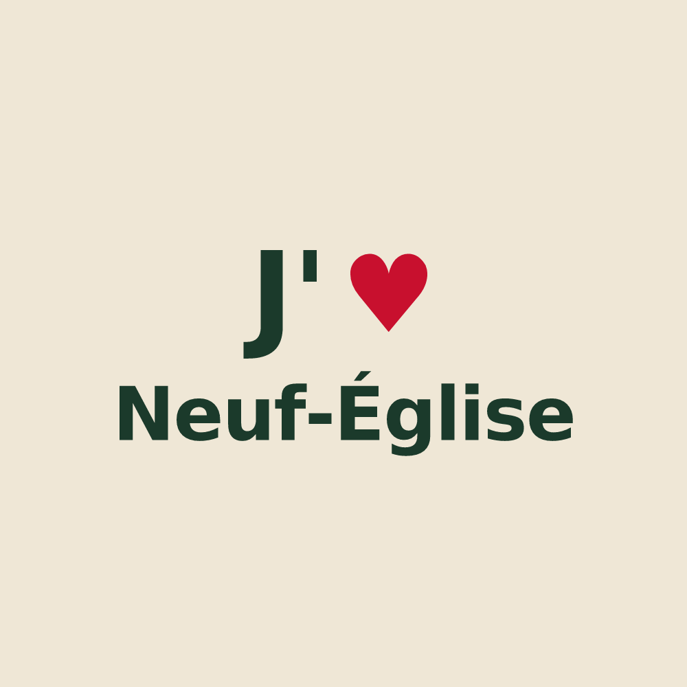 Tote bag personnalisé Neuf-Église — design J'aime Neuf-Église