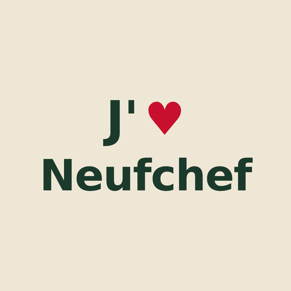 Tote bag personnalisé Neufchef — design J'aime Neufchef