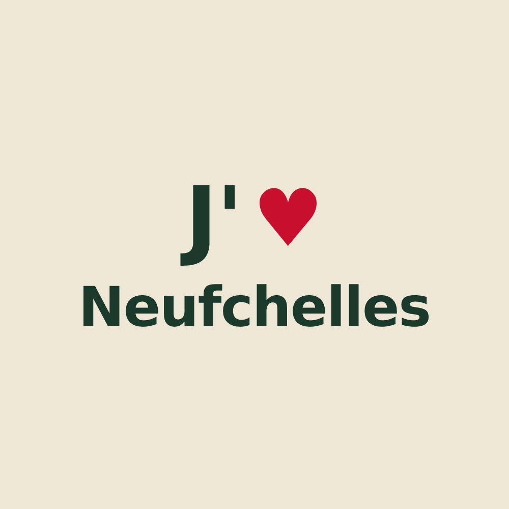 Tote bag personnalisé Neufchelles — design J'aime Neufchelles