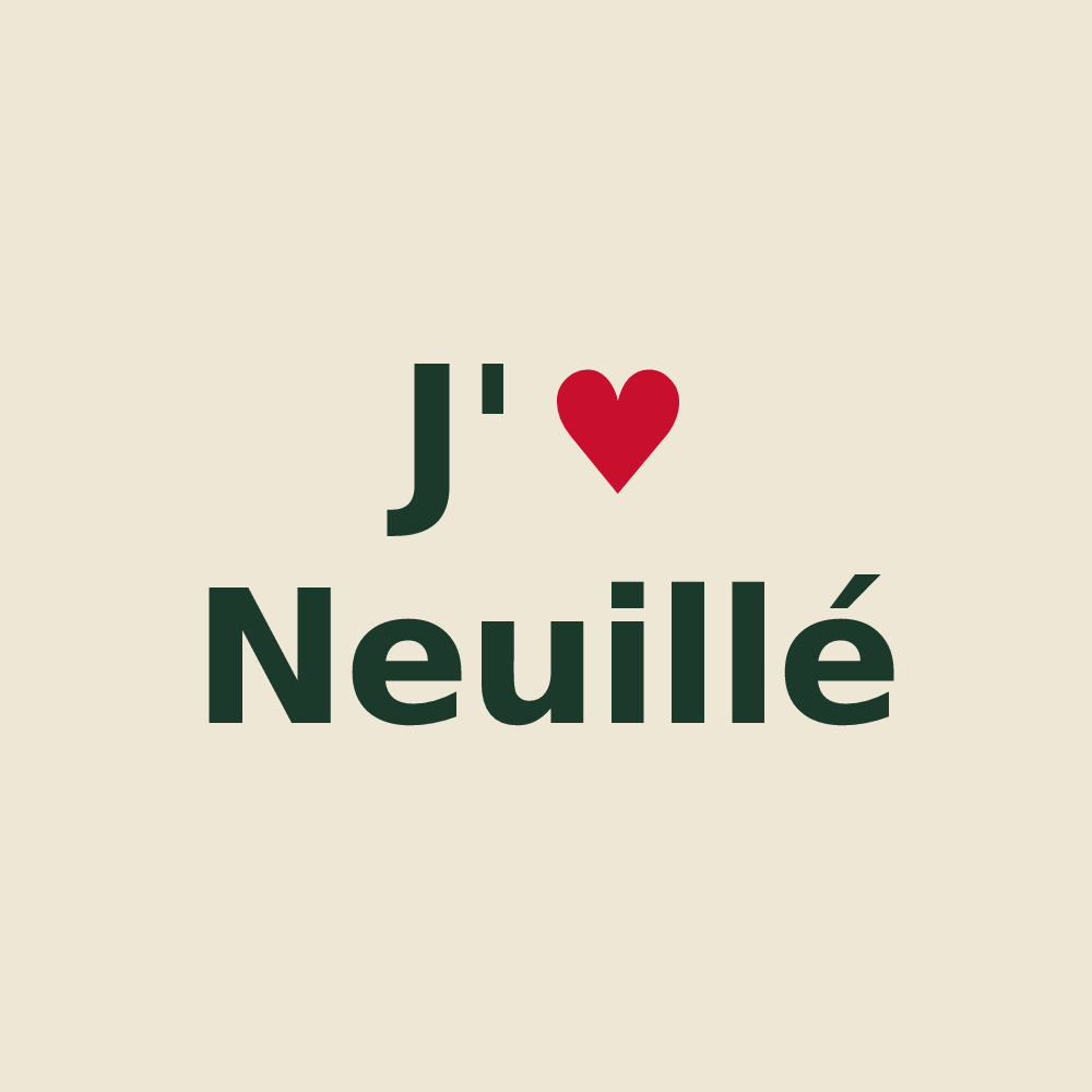 Tote bag personnalisé Neuillé — design J'aime Neuillé