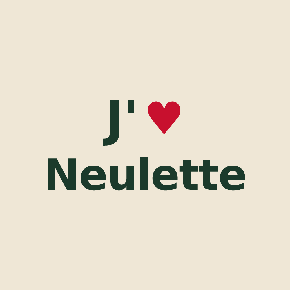 Tote bag personnalisé Neulette — design J'aime Neulette