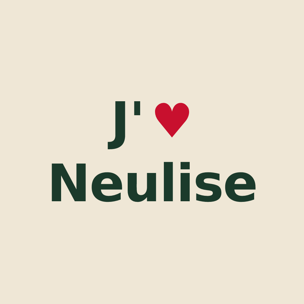 Tote bag personnalisé Neulise — design J'aime Neulise