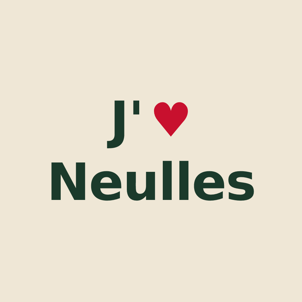 Tote bag personnalisé Neulles — design J'aime Neulles