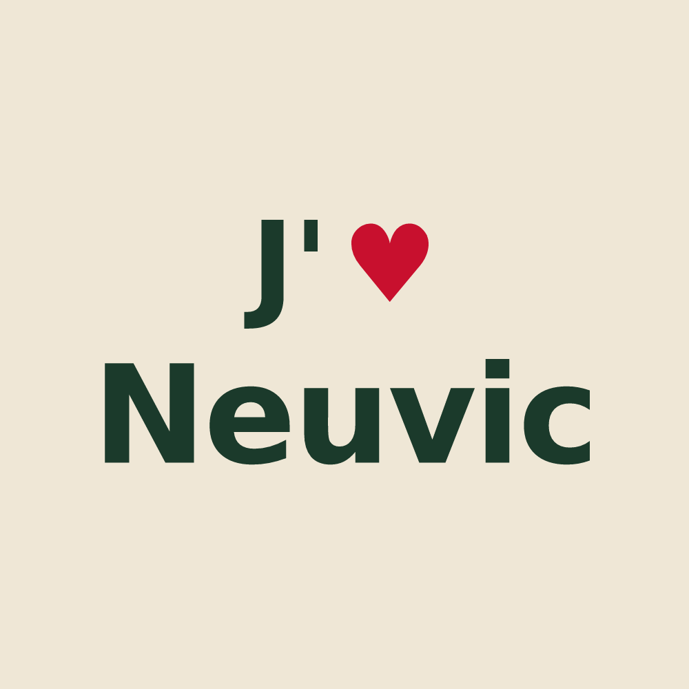 Tote bag personnalisé Neuvic — design J'aime Neuvic