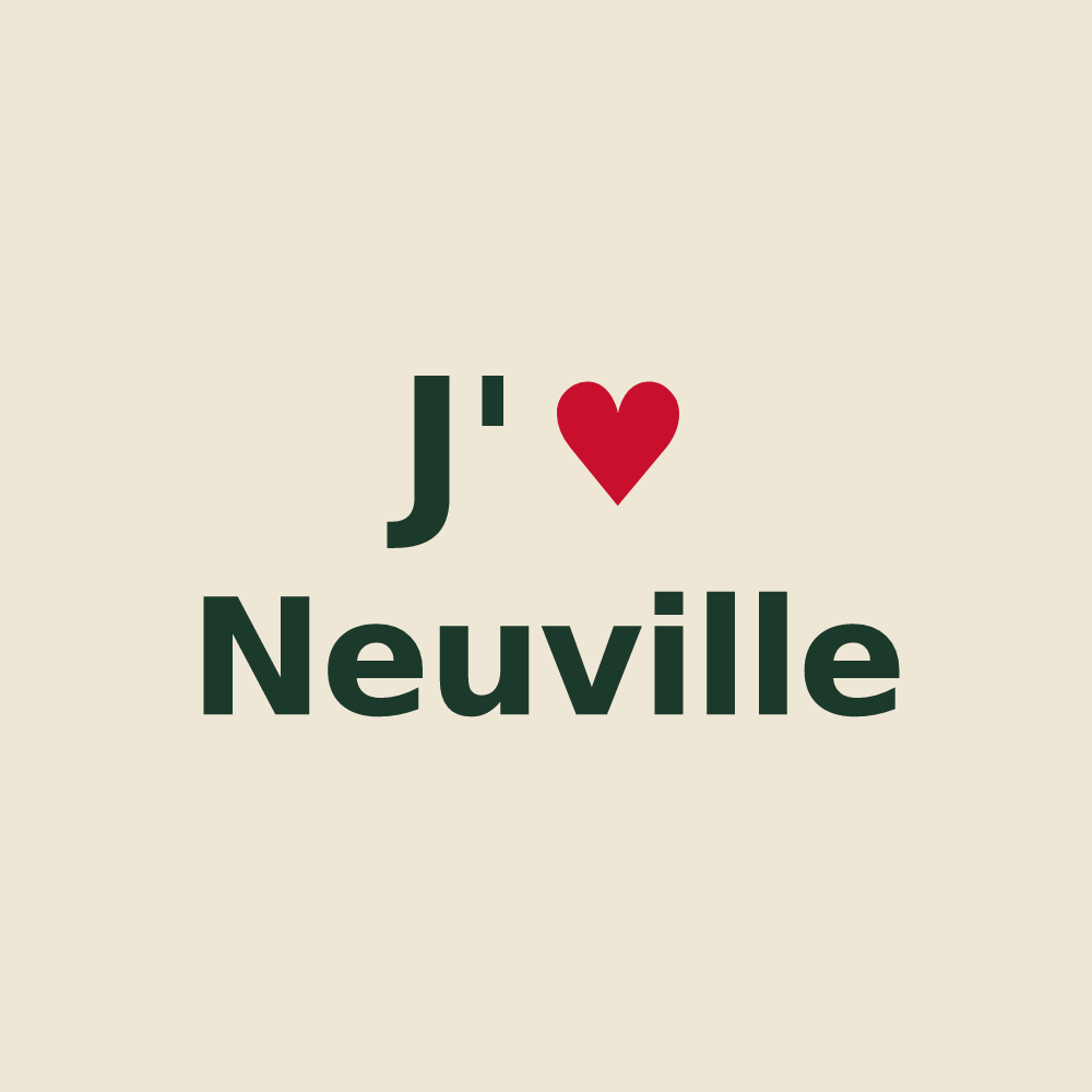 Tote bag personnalisé Neuville — design J'aime Neuville