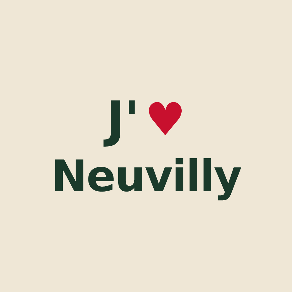 Tote bag personnalisé Neuvilly — design J'aime Neuvilly