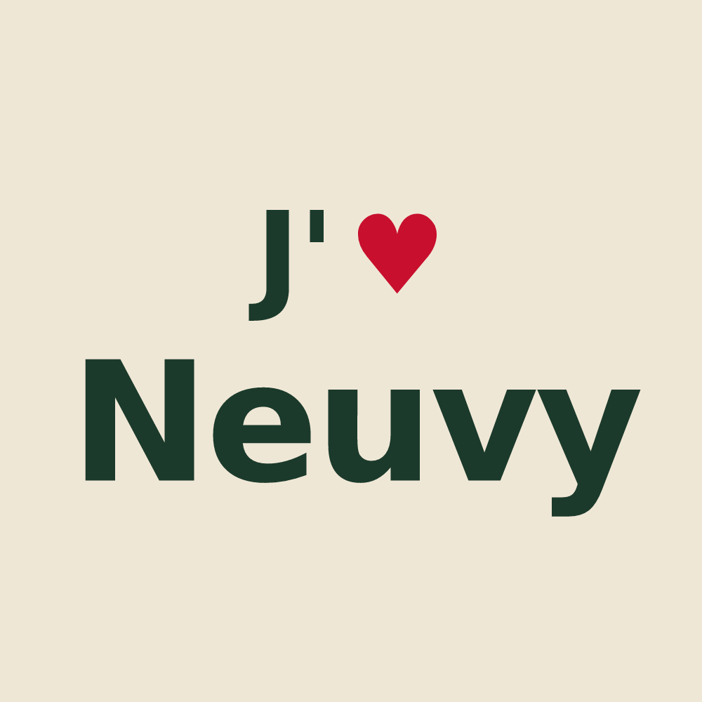 Tote bag personnalisé Neuvy — design J'aime Neuvy