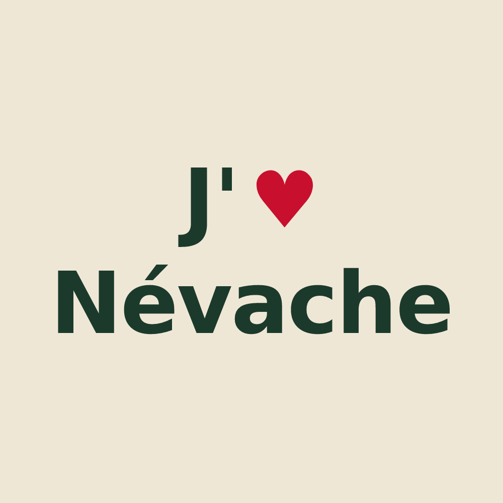 Tote bag personnalisé Névache — design J'aime Névache