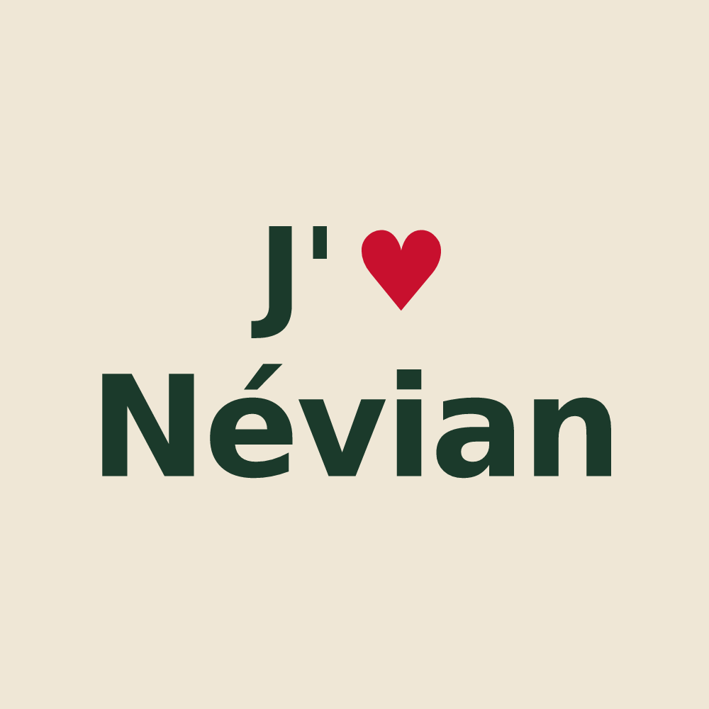 Tote bag personnalisé Névian — design J'aime Névian