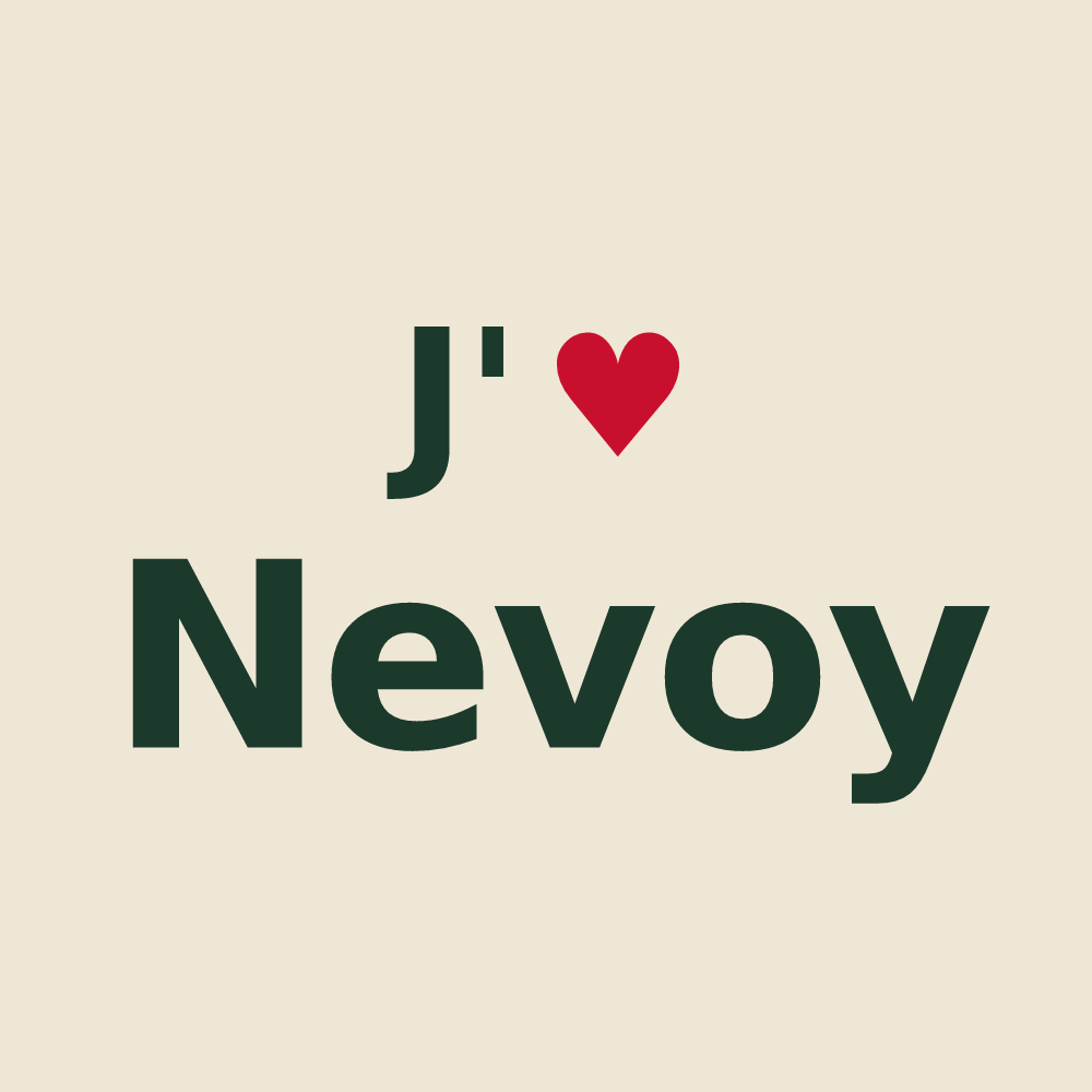 Tote bag personnalisé Nevoy — design J'aime Nevoy