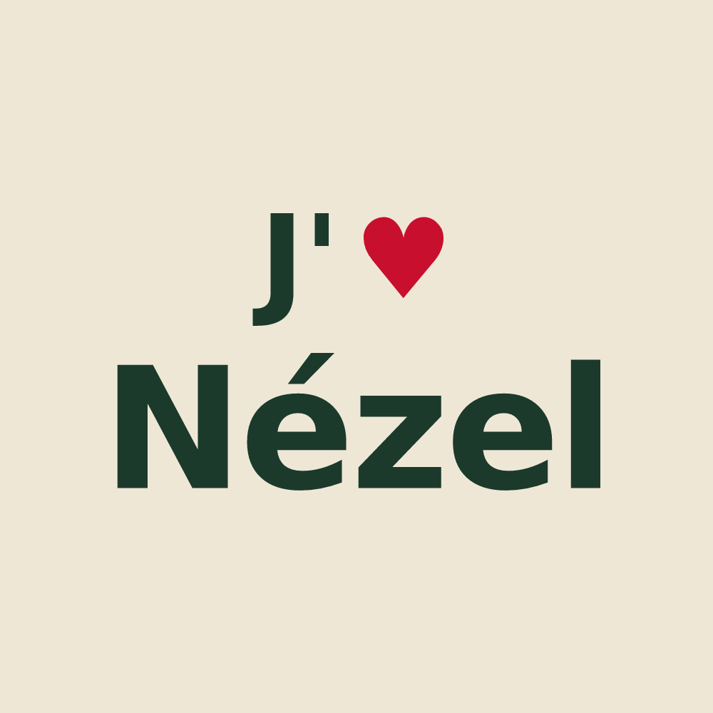 Tote bag personnalisé Nézel — design J'aime Nézel