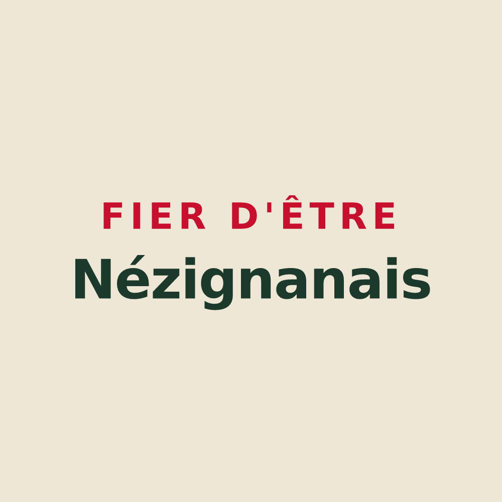 Tote bag « Fier d'être Nézignanais » — design pour Nézignan-l'Évêque