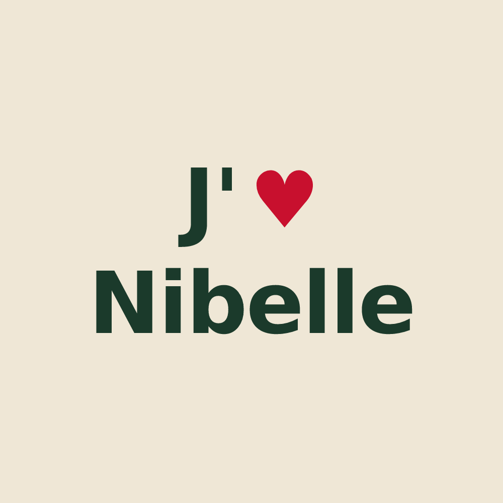 Tote bag personnalisé Nibelle — design J'aime Nibelle