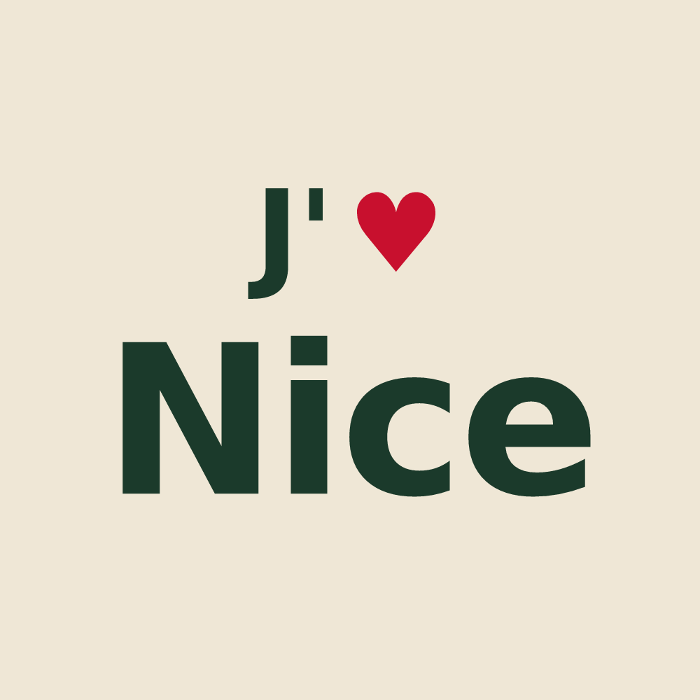 Tote bag personnalisé Nice — design J'aime Nice