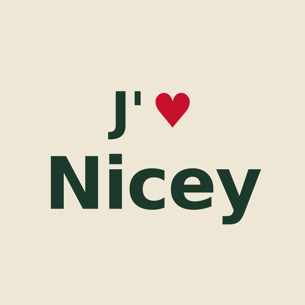 Tote bag personnalisé Nicey — design J'aime Nicey
