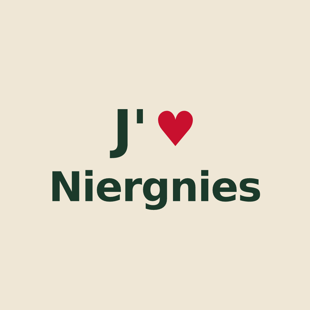 Tote bag personnalisé Niergnies — design J'aime Niergnies