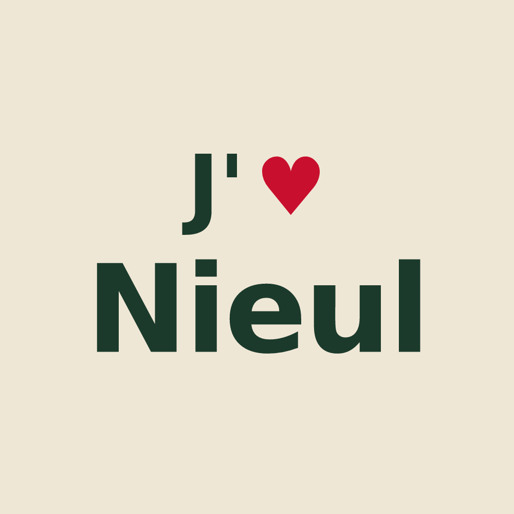 Tote bag personnalisé Nieul — design J'aime Nieul