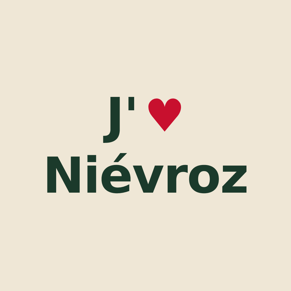 Tote bag personnalisé Niévroz — design J'aime Niévroz