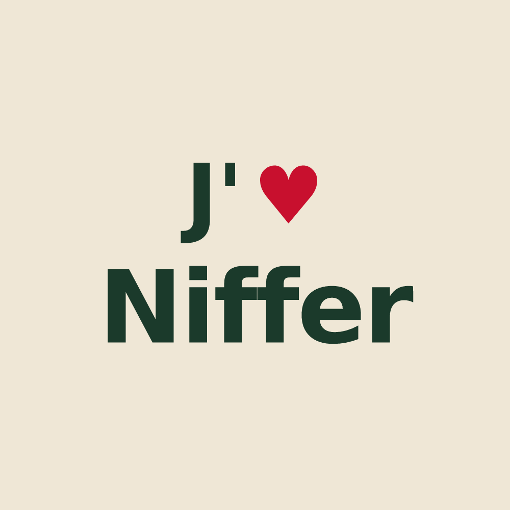 Tote bag personnalisé Niffer — design J'aime Niffer