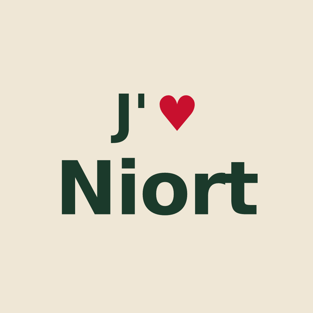 Tote bag personnalisé Niort — design J'aime Niort