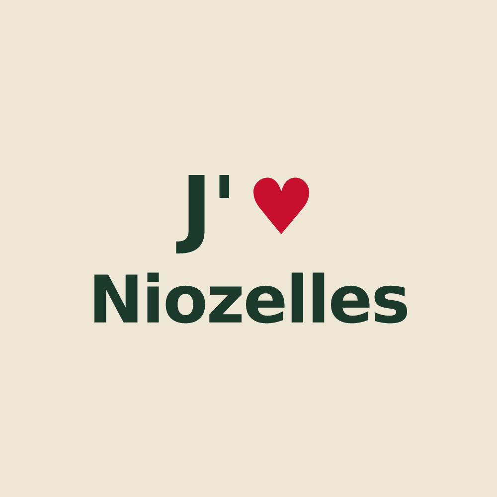 Tote bag personnalisé Niozelles — design J'aime Niozelles