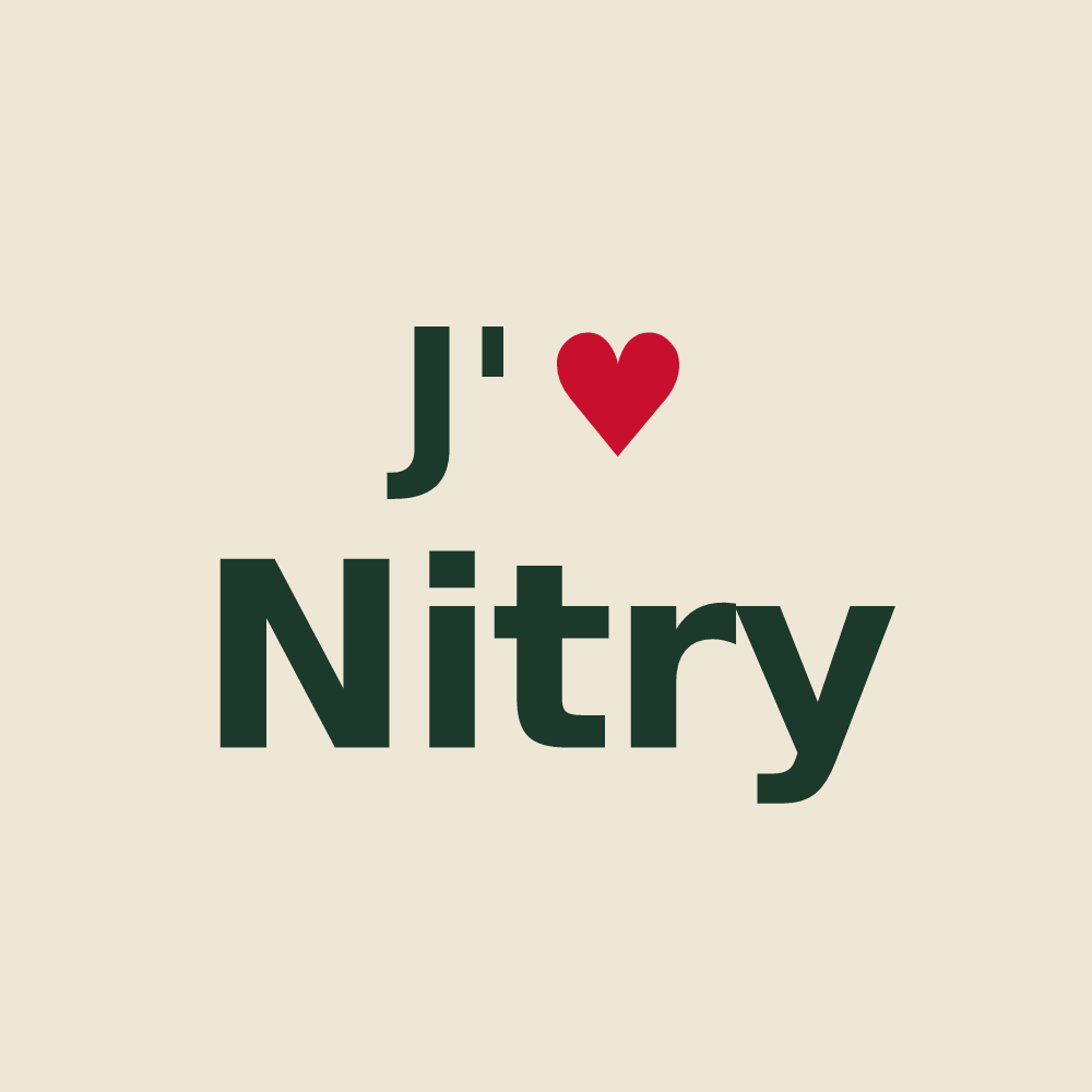 Tote bag personnalisé Nitry — design J'aime Nitry
