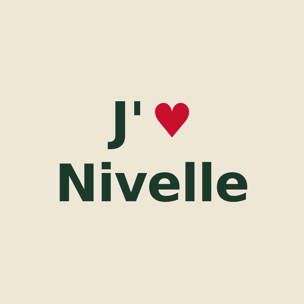 Tote bag personnalisé Nivelle — design J'aime Nivelle