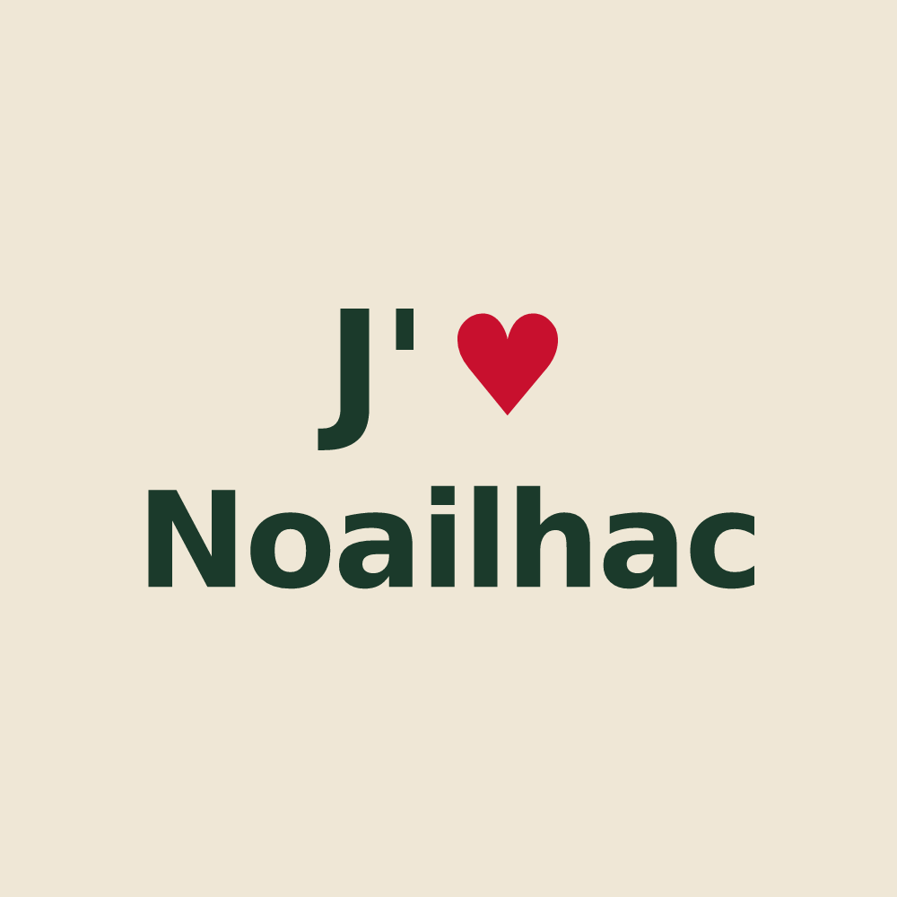 Tote bag personnalisé Noailhac — design J'aime Noailhac