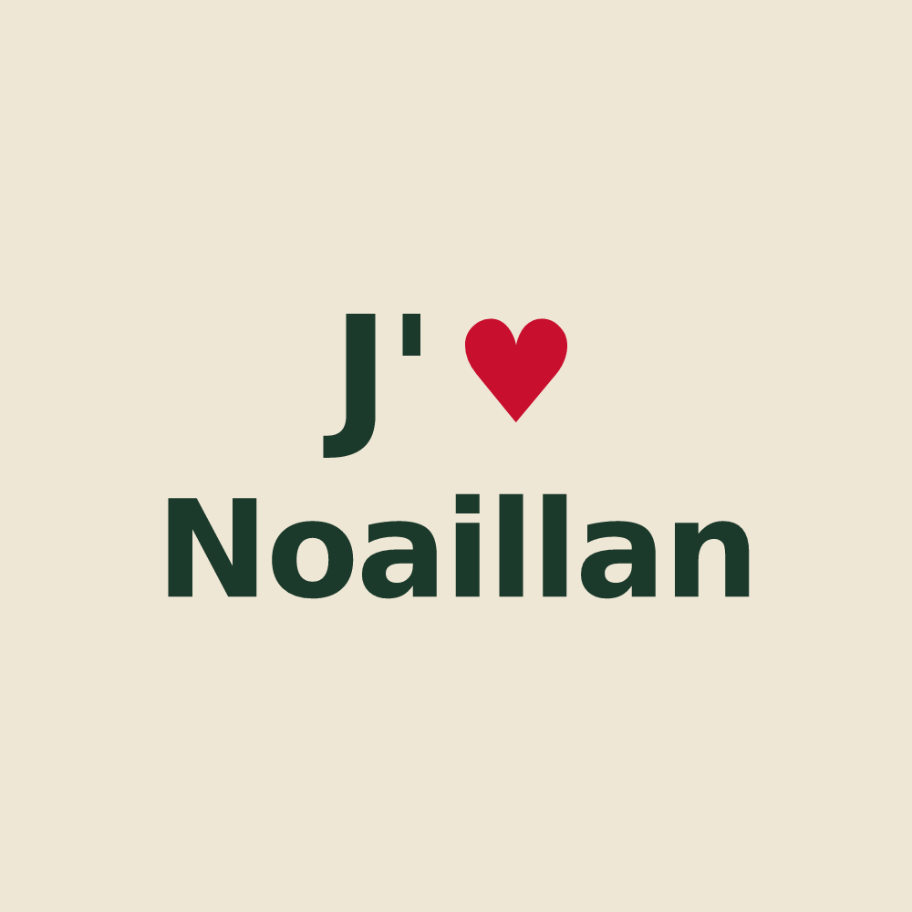 Tote bag personnalisé Noaillan — design J'aime Noaillan