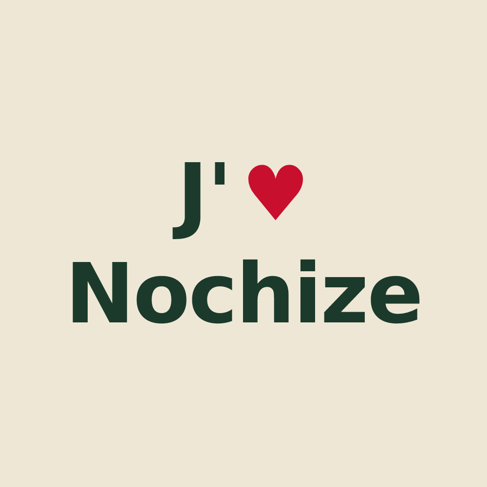 Tote bag personnalisé Nochize — design J'aime Nochize