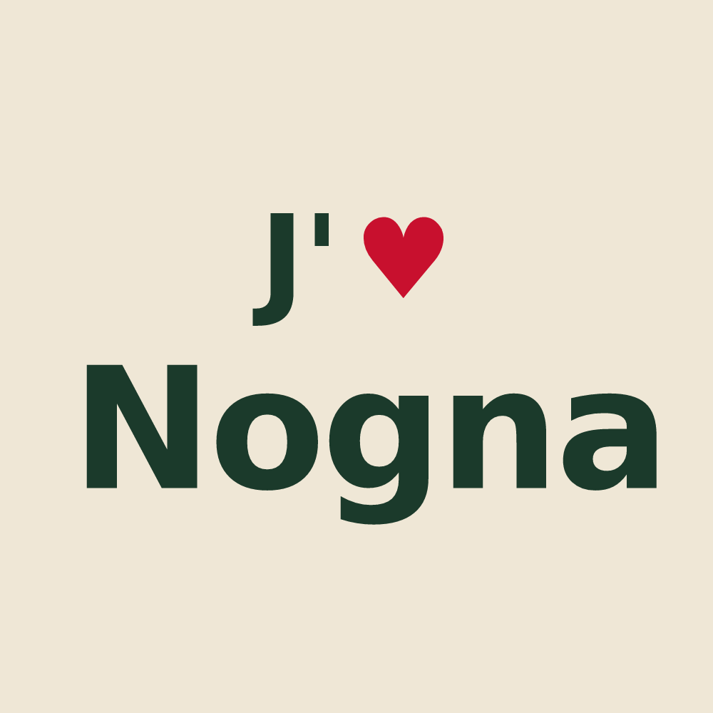 Tote bag personnalisé Nogna — design J'aime Nogna