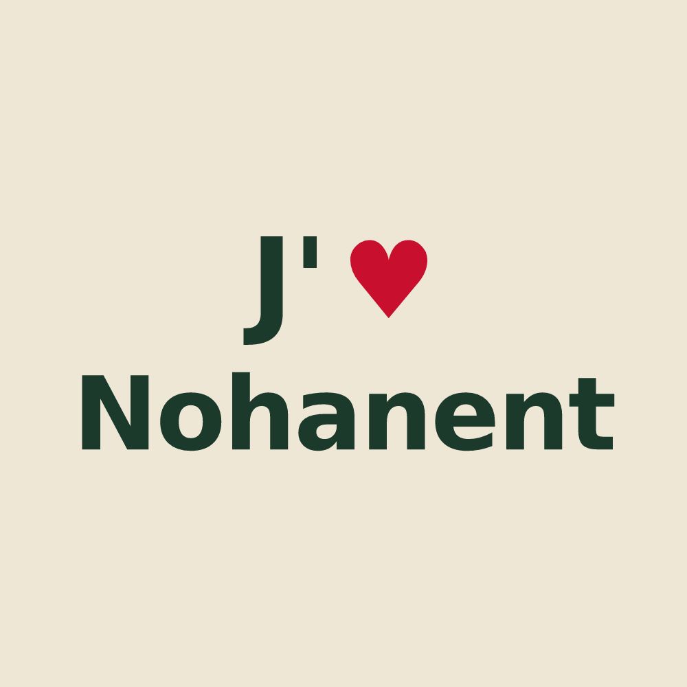 Tote bag personnalisé Nohanent — design J'aime Nohanent