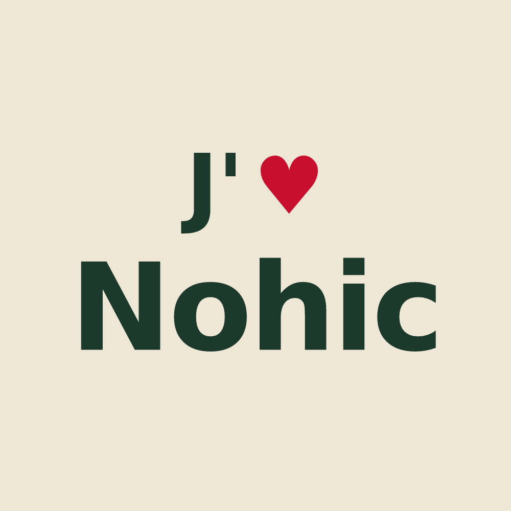 Tote bag personnalisé Nohic — design J'aime Nohic
