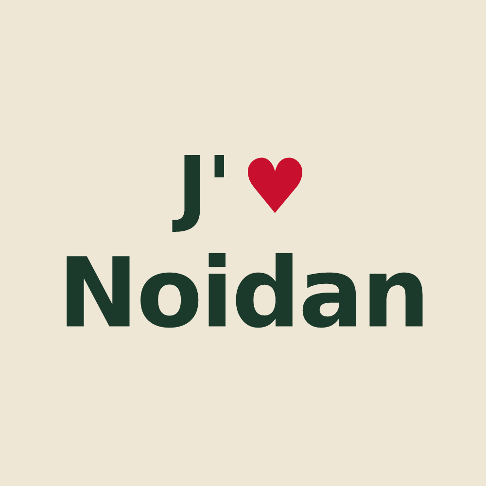 Tote bag personnalisé Noidan — design J'aime Noidan
