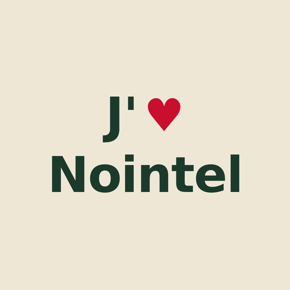 Tote bag personnalisé Nointel — design J'aime Nointel