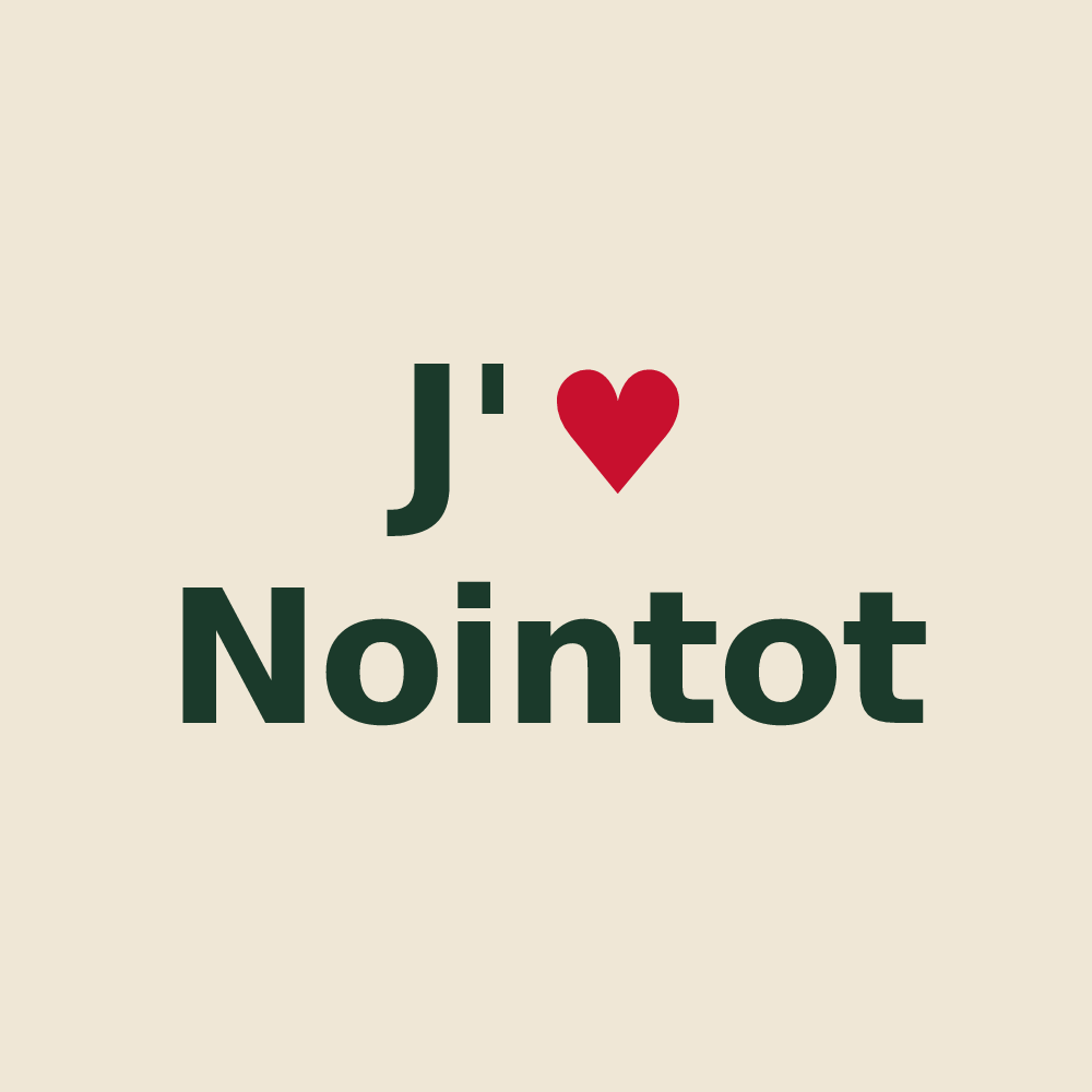 Tote bag personnalisé Nointot — design J'aime Nointot