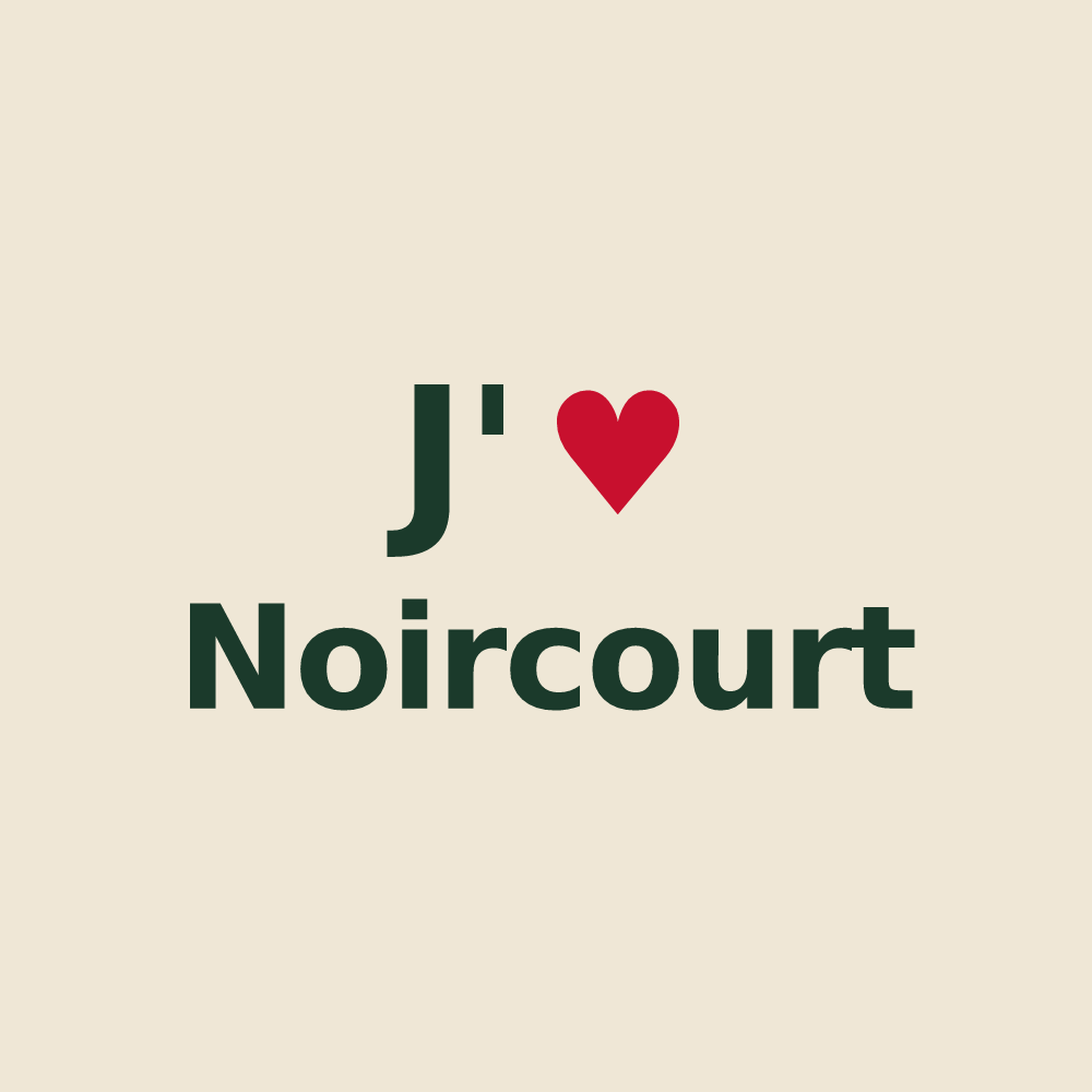 Tote bag personnalisé Noircourt — design J'aime Noircourt