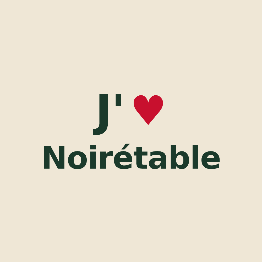 Tote bag personnalisé Noirétable — design J'aime Noirétable