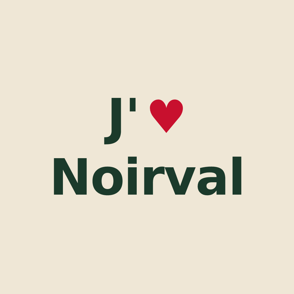Tote bag personnalisé Noirval — design J'aime Noirval