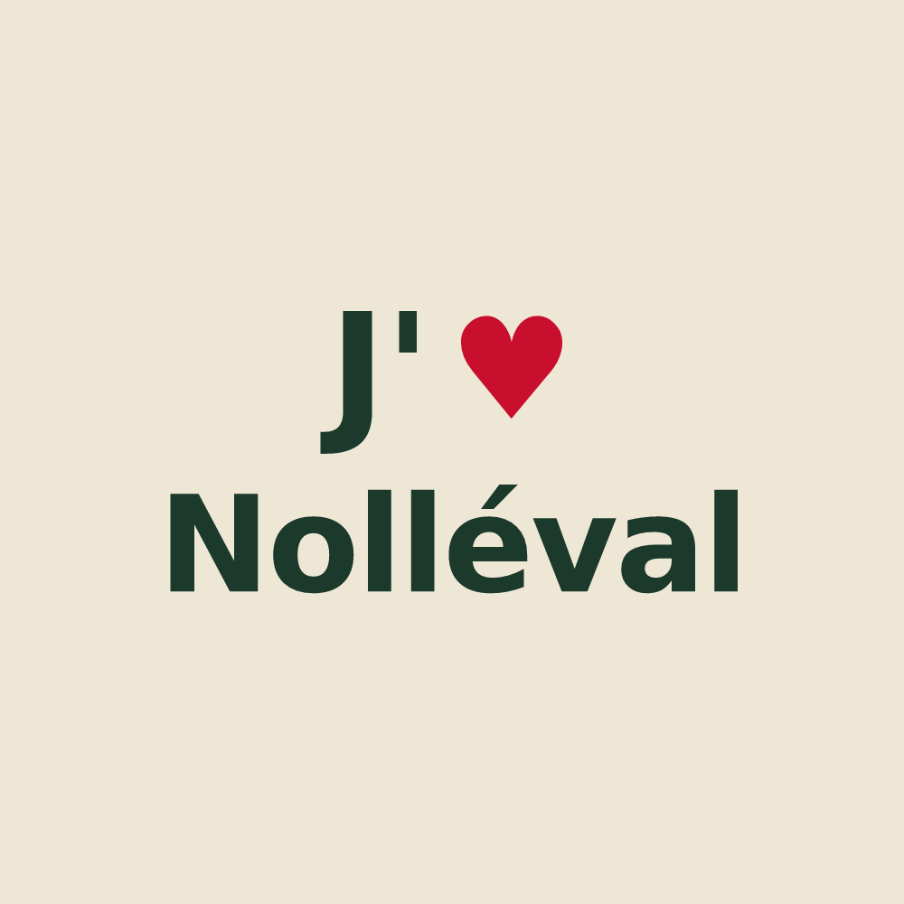 Tote bag personnalisé Nolléval — design J'aime Nolléval