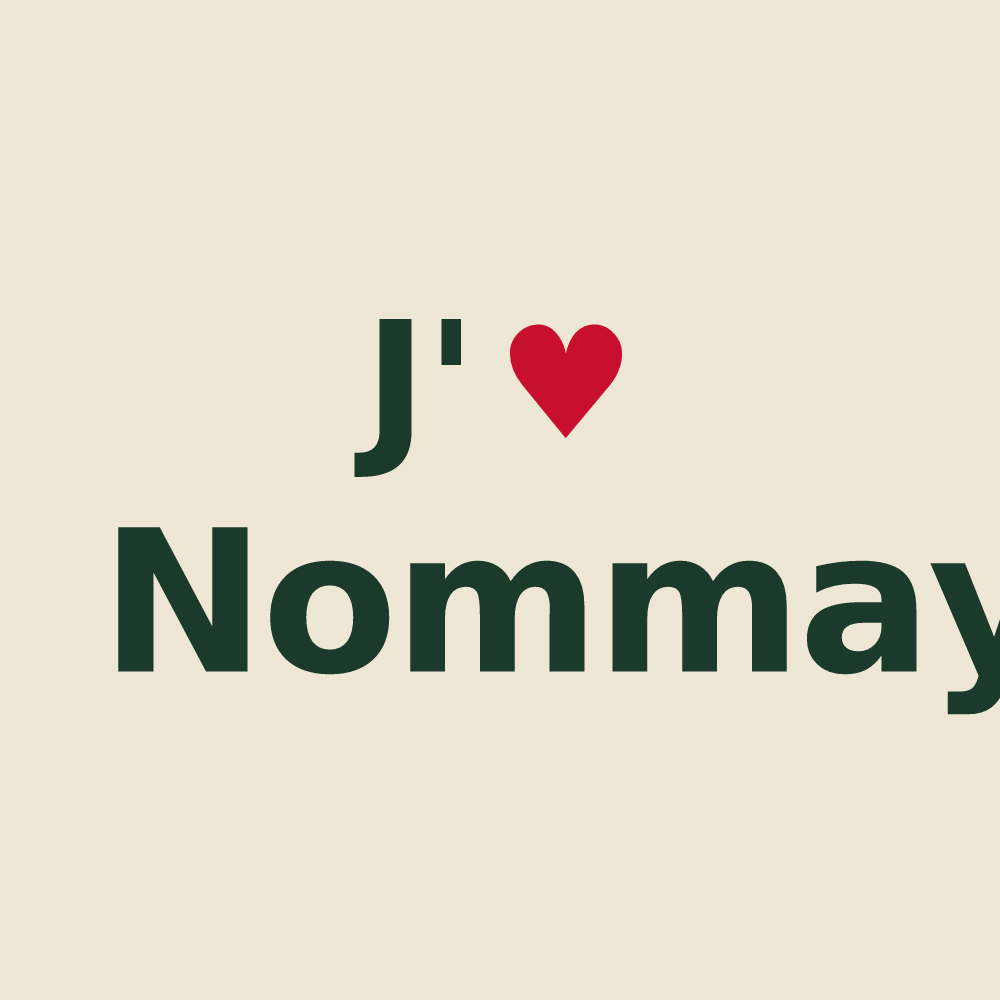 Tote bag personnalisé Nommay — design J'aime Nommay