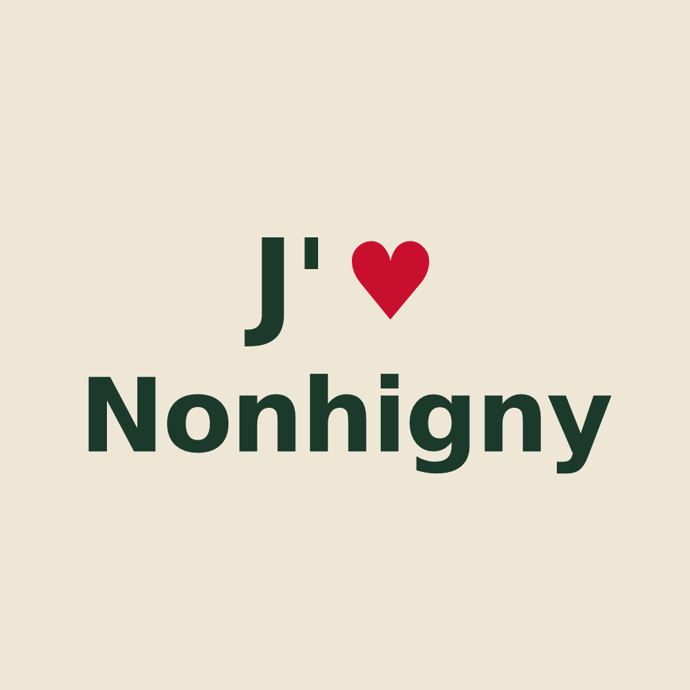 Tote bag personnalisé Nonhigny — design J'aime Nonhigny