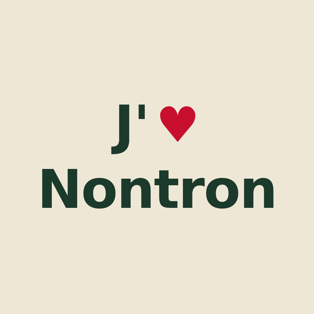 Tote bag personnalisé Nontron — design J'aime Nontron