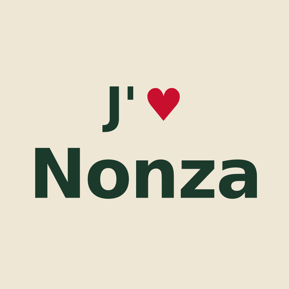Tote bag personnalisé Nonza — design J'aime Nonza