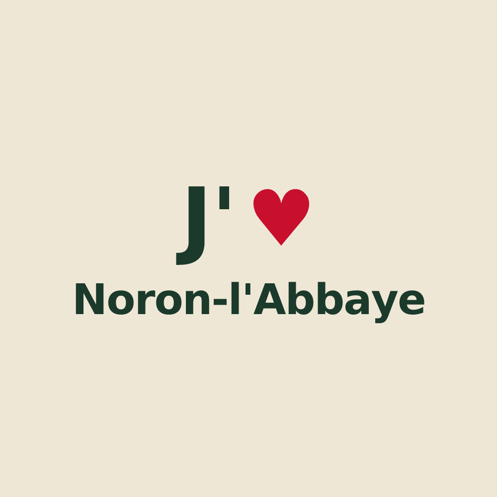 Tote bag personnalisé Noron-l'Abbaye — design J'aime Noron-l'Abbaye