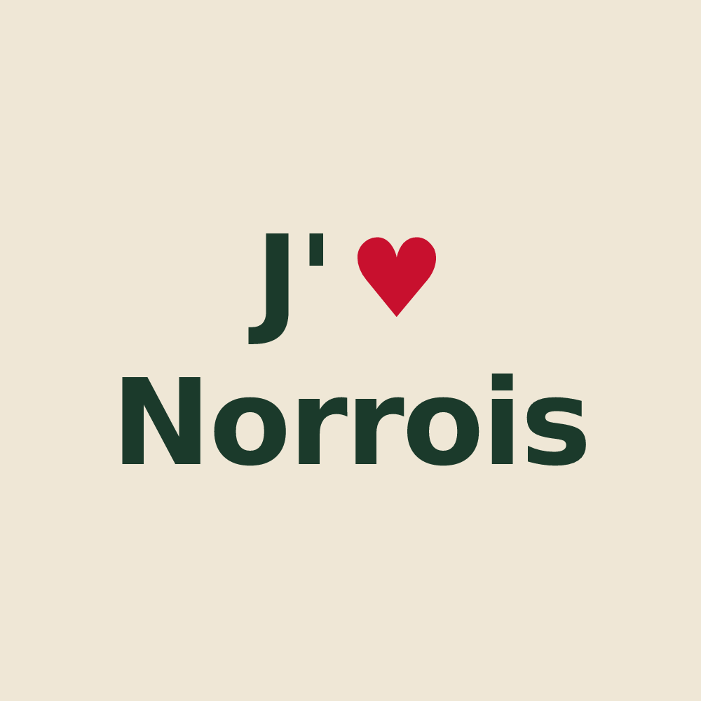 Tote bag personnalisé Norrois — design J'aime Norrois